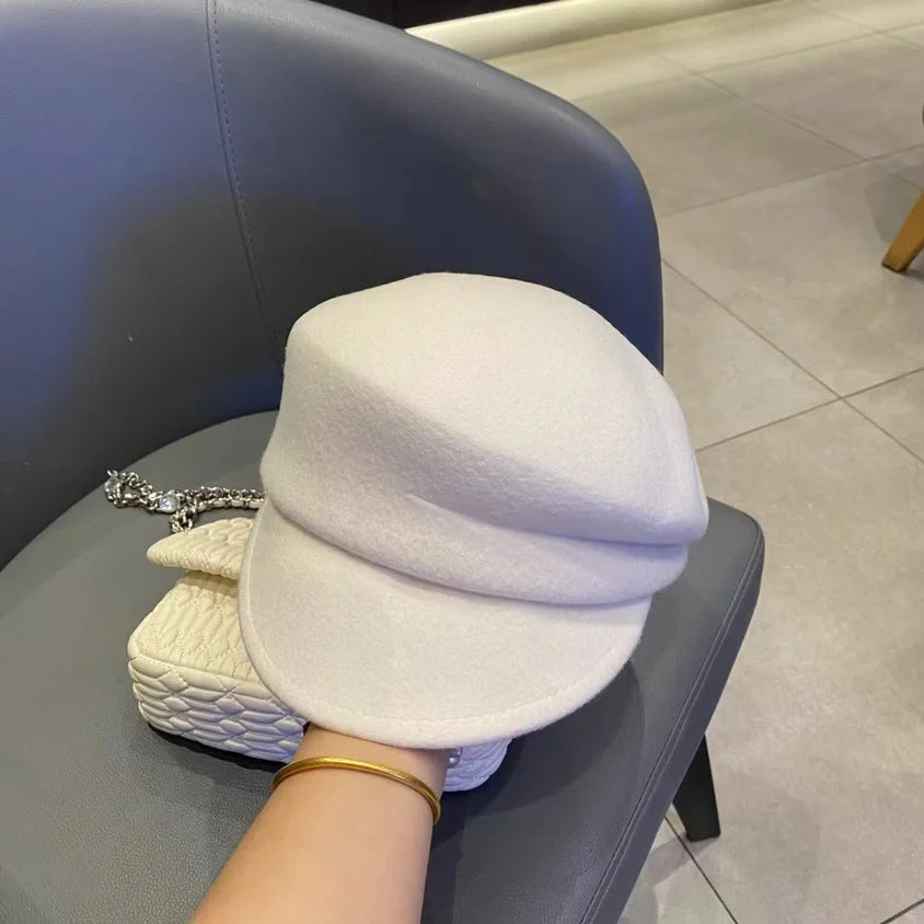 Trendy British Korean Style Baker Boy Trooper Hat