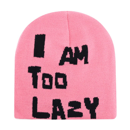 Y2k Letter Butter Knit Hats Skullies Beanies Autumn Winter Warm Hat