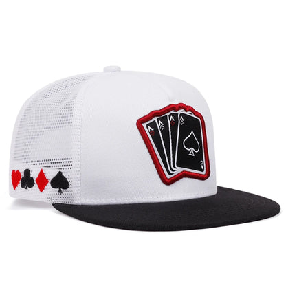 New Fashion Hip Hop Cap Men Women Playing Card Embroidered Snapback Caps