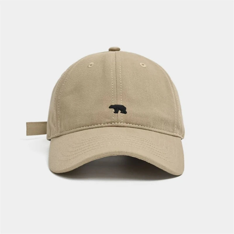 Stylish Polar Bear Embroidered Baseball Cap Sun Protective Breathable Adjustable