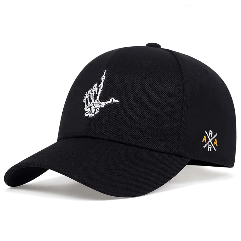 Unisex Skeleton Fingers Embroidery Baseball Caps Spring Autumn
