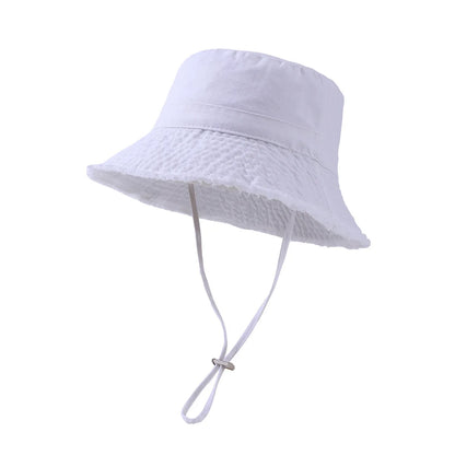 Summer Fisherman Cap For Women Solid Wide Brim Bucket Hat