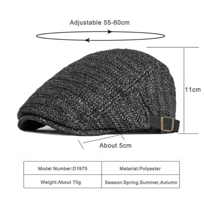 Adjustable Newsboy Cap Sun Protection Flat Cap Unisex