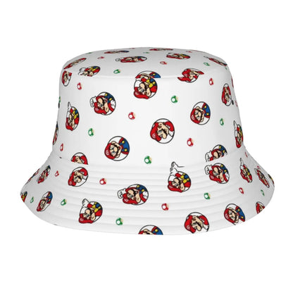 Street Princess Peach Lovely Bucket Hat Girl Outdoor Sports M-Mariod Fisherman Cap