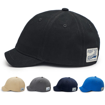Short Brim Cotton Baseball Cap Men Women Casual Vintage Dad Hat