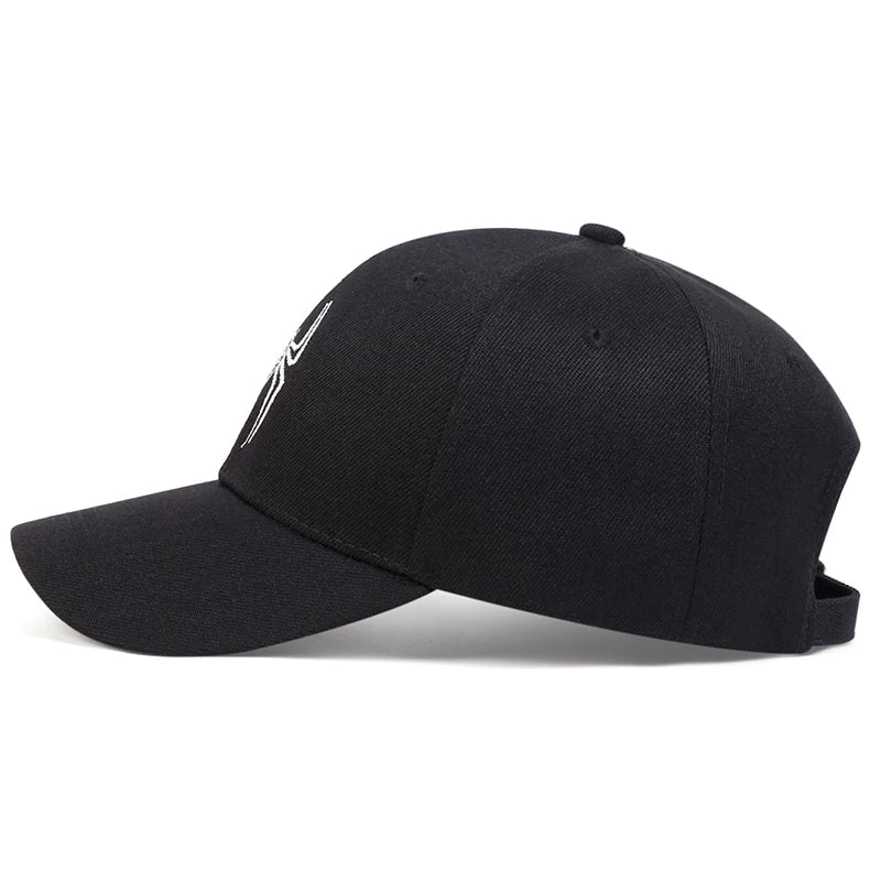 Unisex Spider Embroidery Baseball Caps Spring Autumn