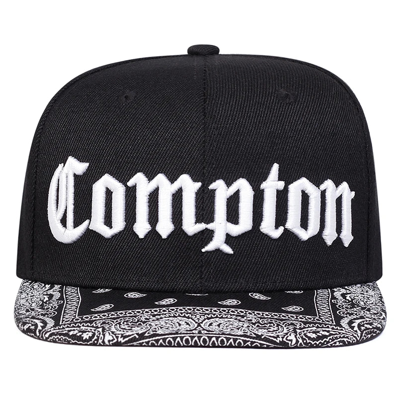 Flat Edge Hat Compton Embroidery Cashew Flower Street Hip Hop Hat