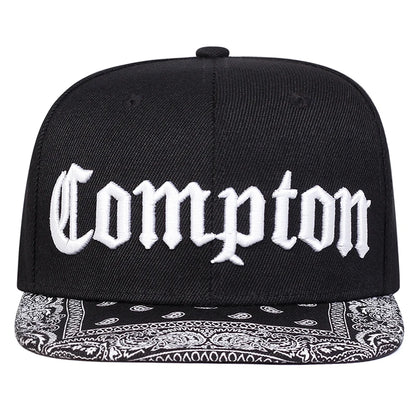 Flat Edge Hat Compton Embroidery Cashew Flower Street Hip Hop Hat
