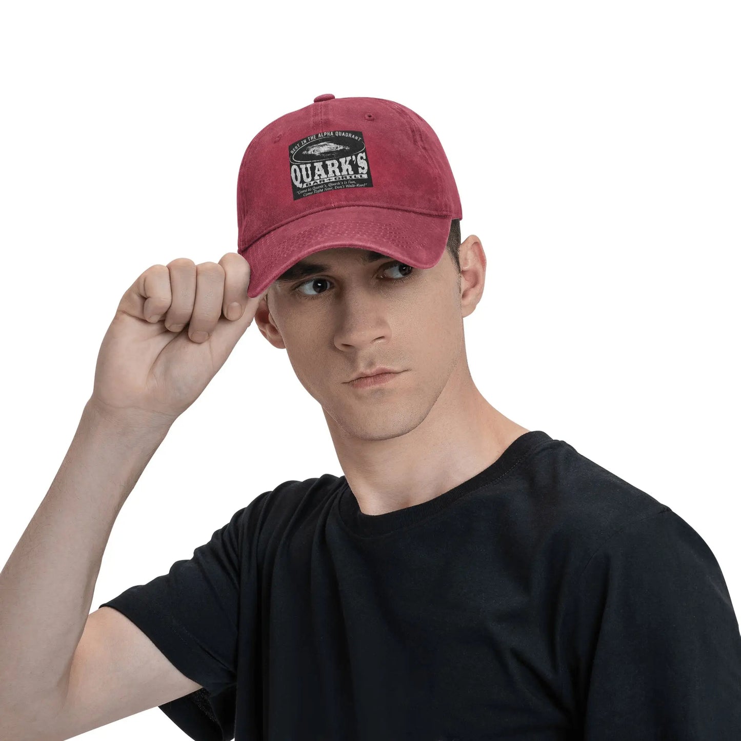 Deep Space 9 Quarks Bar Baseball Caps Denim Fabric Hats