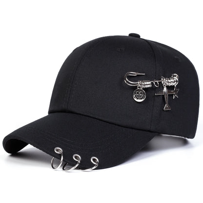 Unisex Iron Ring Baseball Caps Spring Autumn