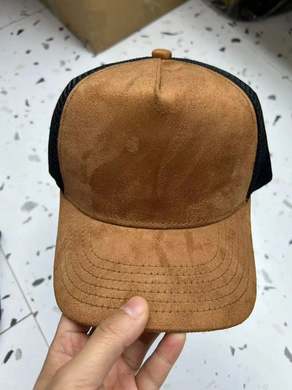 Unisex 5 Panel Suede Mesh Baseballl Cap Four Season Men Women