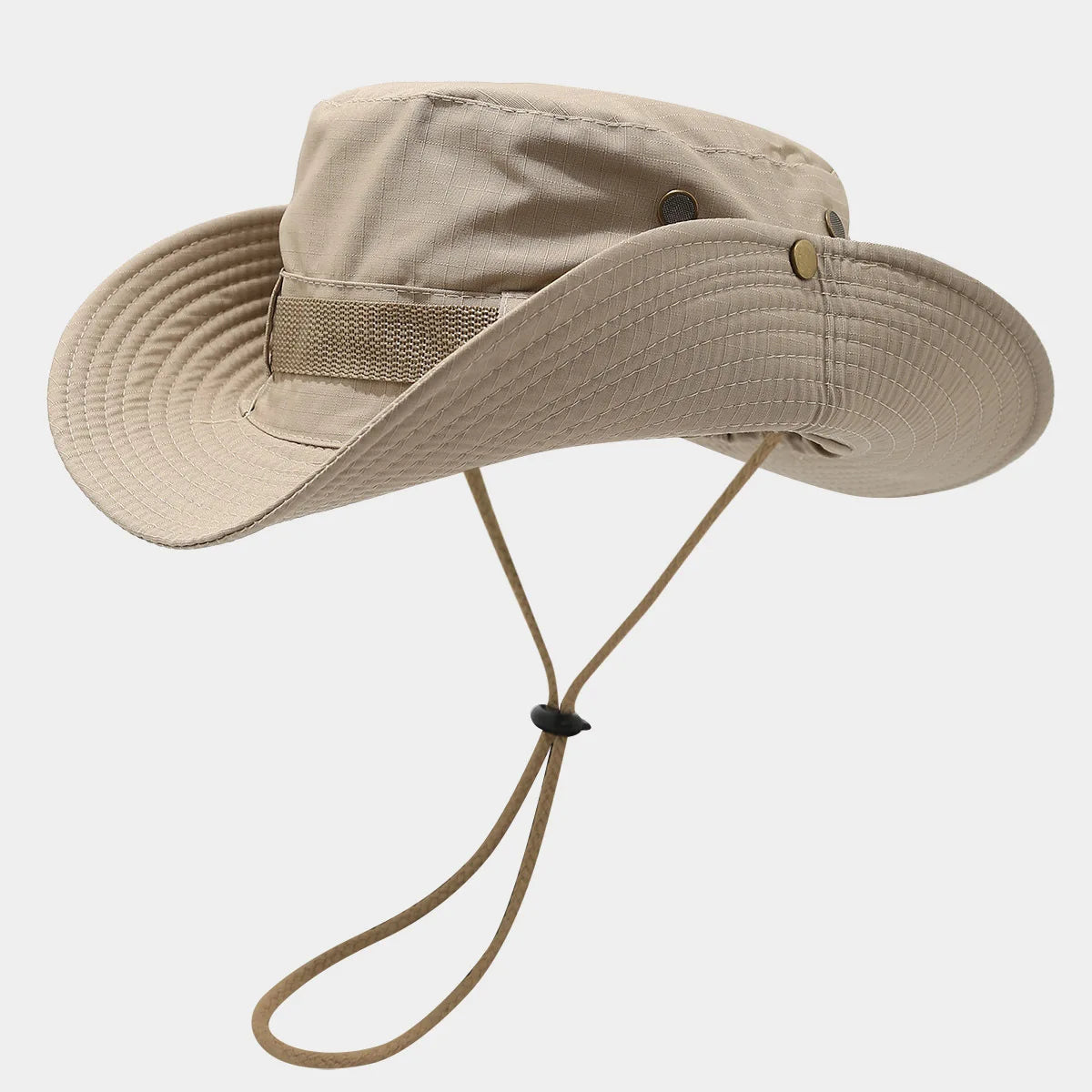 Drawstring Wide Brim Fisherman Hat Men's and Women's Summer