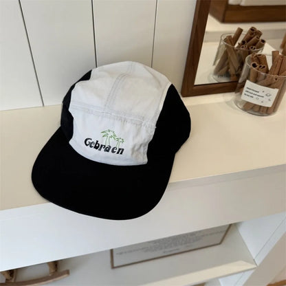 Summer 5-Panel Baseball Cap Flat-Brimmed Breathable Sun Cap