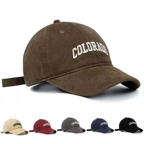 Unisex Colorado Letter Embroidery Baseball Caps Spring Autumn