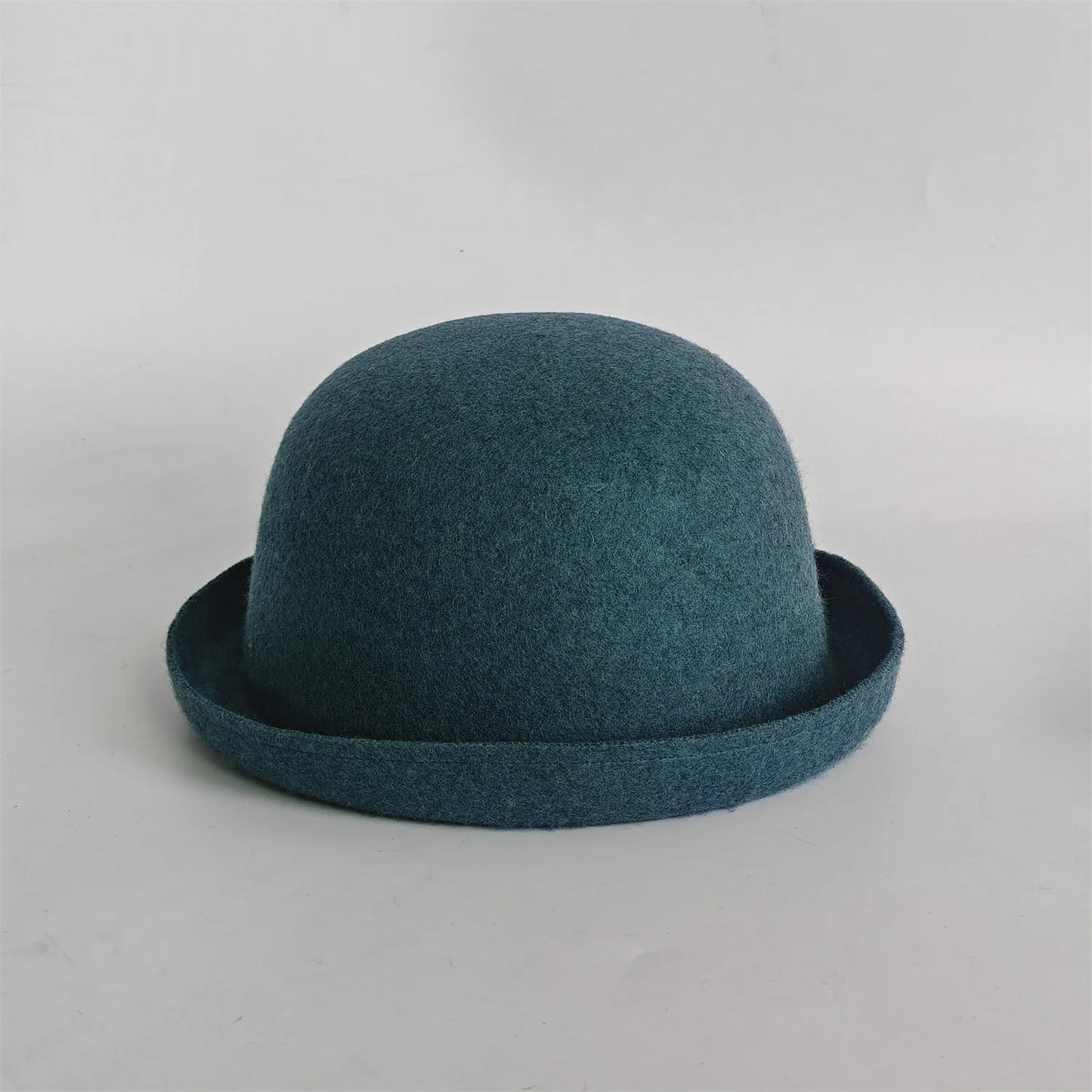 New Outdoor Fedora Pure Color 100% Wool Jazz Hat Wide Brim Ladies Elegant Round Hat