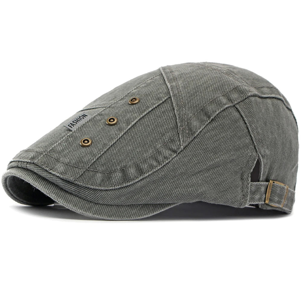 Male Female 100% Cotton Ivy Flat Cap Unisex Spring Adjustable Beret Cap