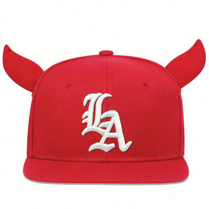 Unisex Personality Letter Embroidery Ox Horn Hip-hop Hats Spring Autumn