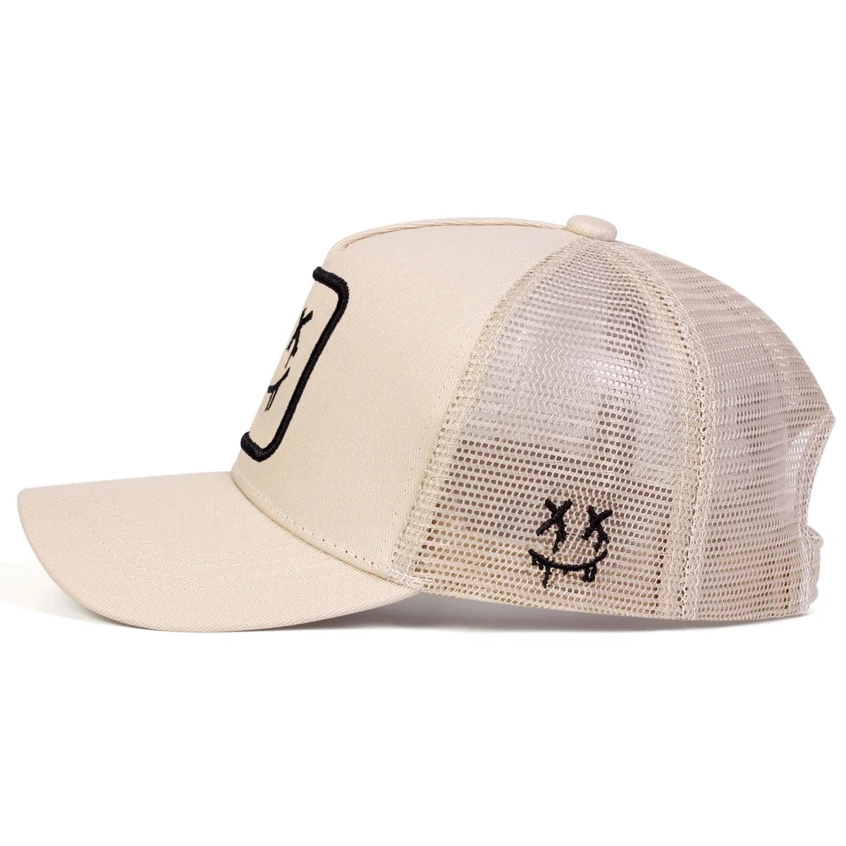 Unisex XX Smiling Face Embroidery Baseball Net Caps Outdoor Adjustable Casual Hats Sunscreen Hat