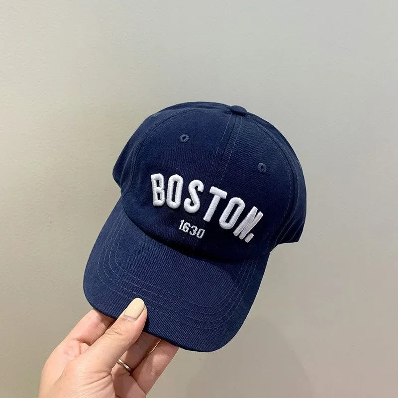 Solid Letter Kids Baseball Cap Embroidery Children Girls Boys Sun Hat
