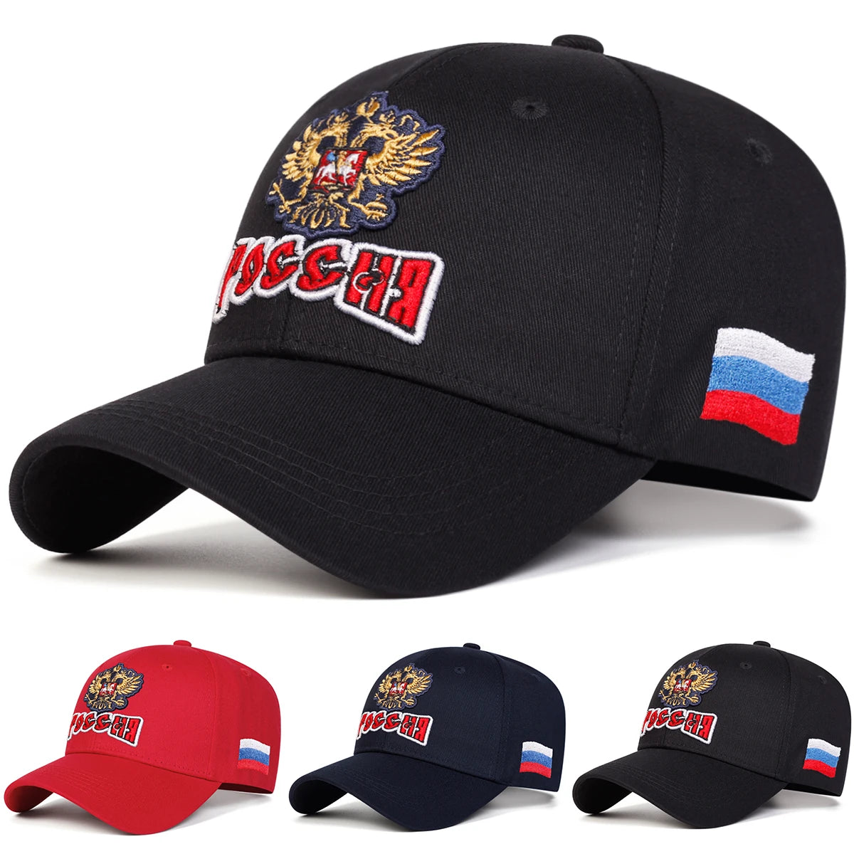 Unisex Double-headed Eagle Embroidery Baseball Caps Spring Autumn