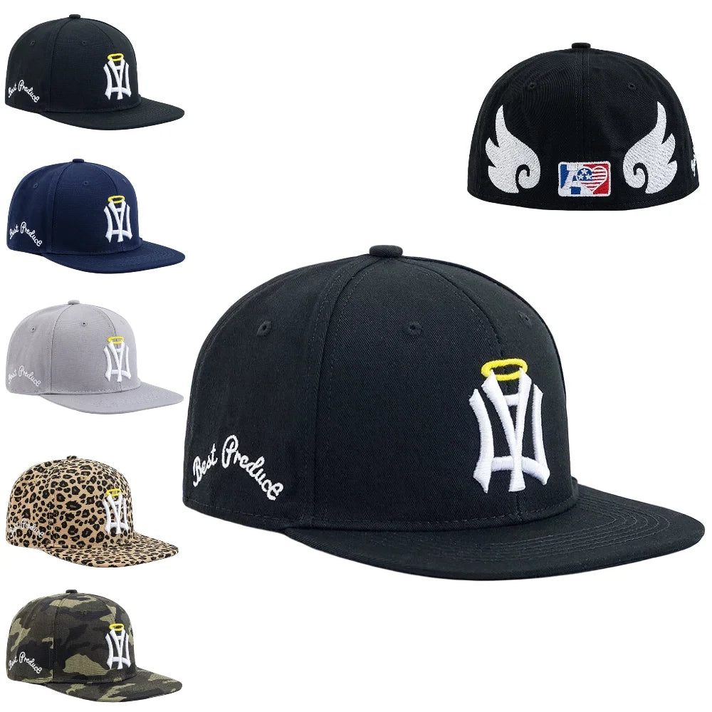 Unisex Fitted Flat Bill Cap Snapback Hat