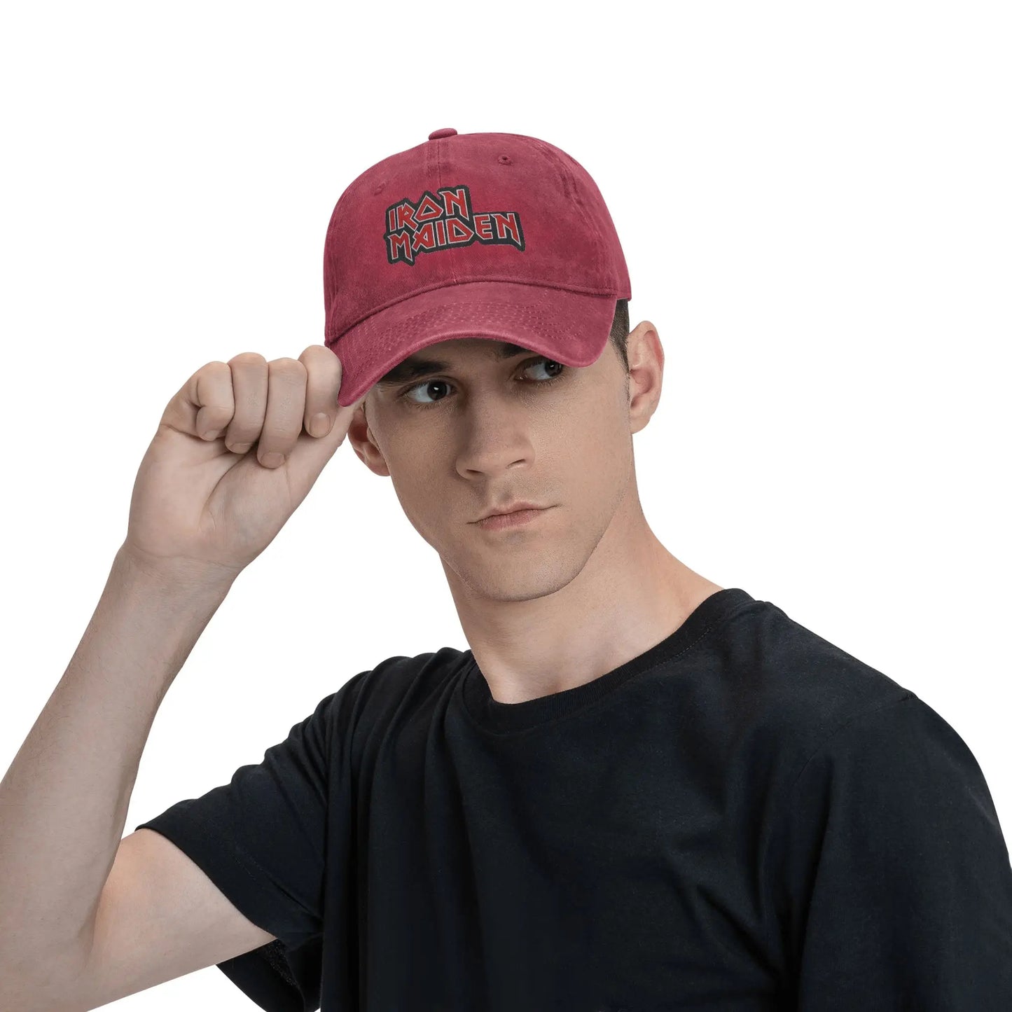 IronMaidens Washed Denim Cap Casual Baseball Caps