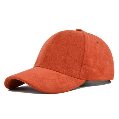 Fashion False Suede Baseball Caps For Men Women Autumn Winter