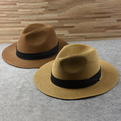 Extra Large Panama Straw Hat Summer Wide Brim UV Protection Adjustable