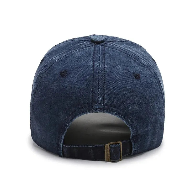 Soft Top Washed Distressed Baseball Cap Fashion Casual Men's