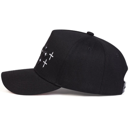 Unisex Double Cross Embroidery Baseball Caps Outdoor Adjustable Casual Hats Sunscreen Hat Sports Cap
