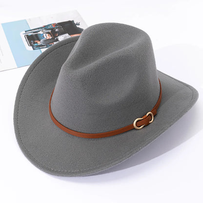 British Style Belt Soft Felt Hat For Men And Women Top Hat