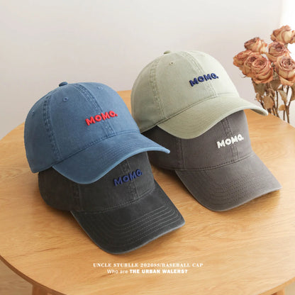 Unisex All-Season Cotton Baseball Cap with Simple Letter Embroidery Hat for Men And Women
