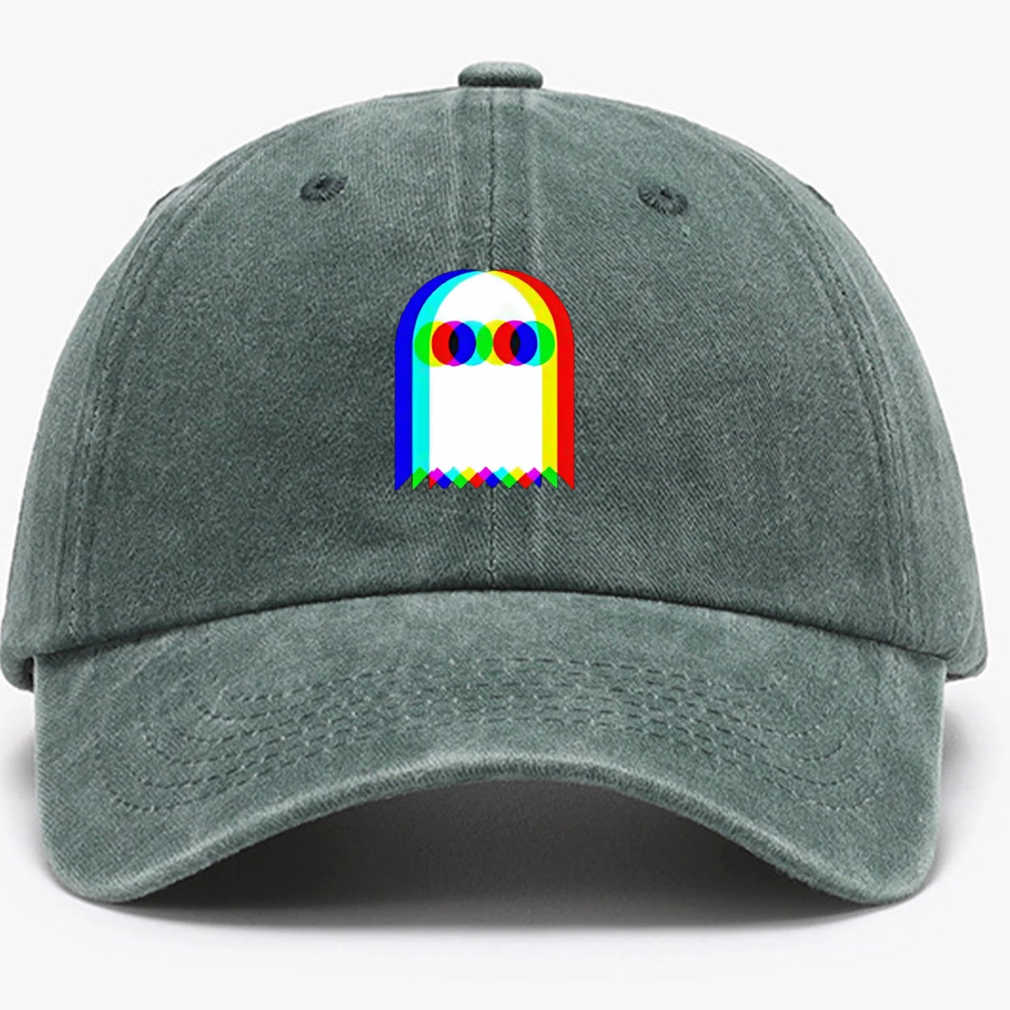 Colorful Ghost Print Baseball Cap Suitable for Daily Dressing Up and Halloween Parties