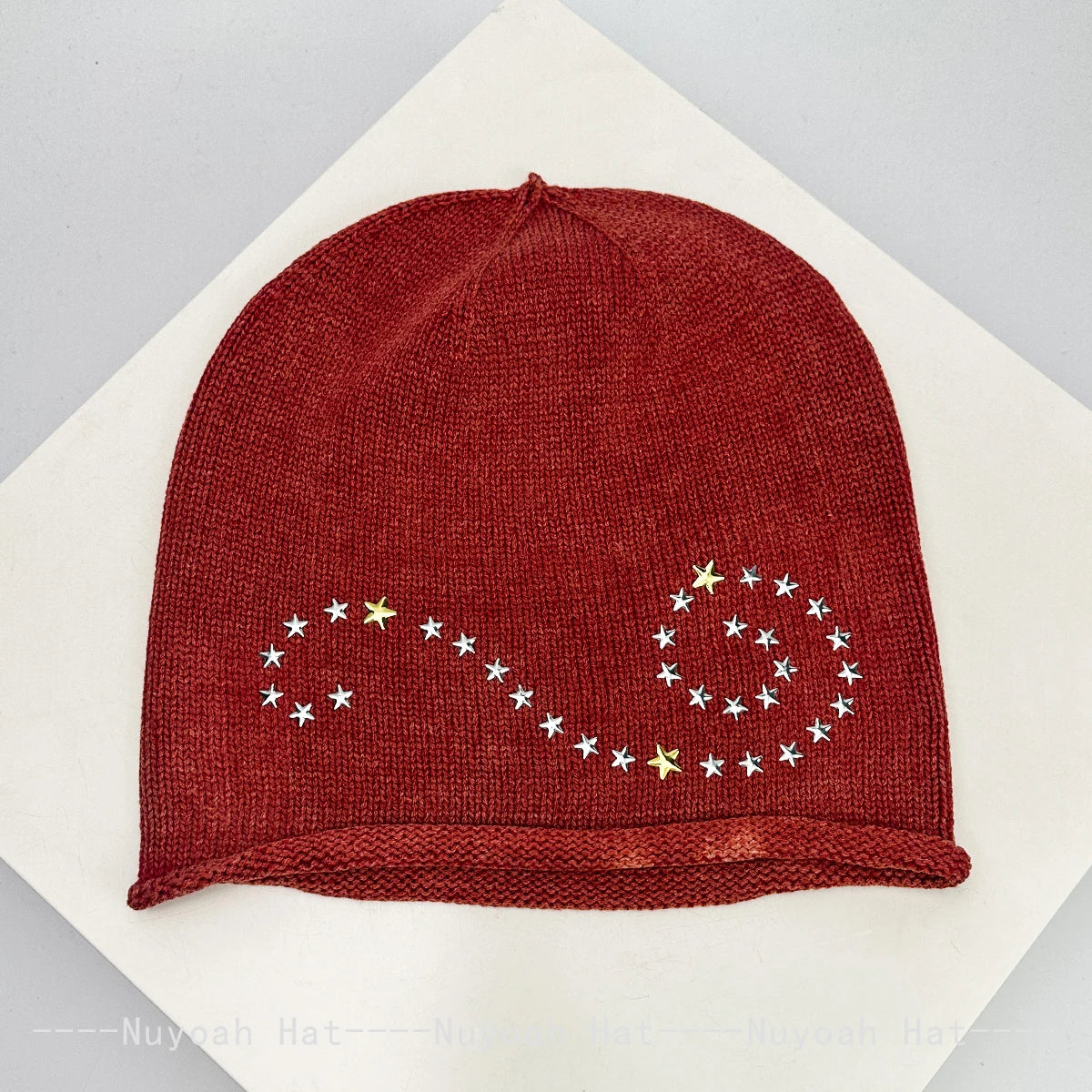 New Men Women American Retro Rivet Stars Knitted Hats