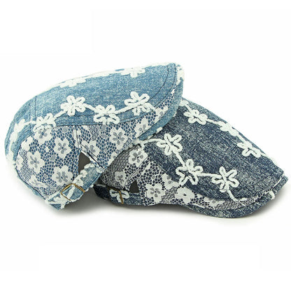 Men Women Flower Artist Painter Beret Hat