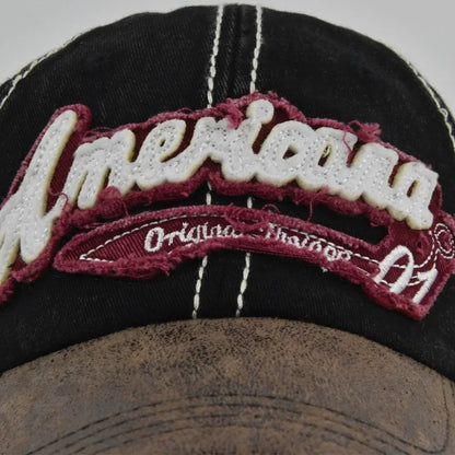 New 3D Embroidered Washed Cotton Retro Baseball Cap