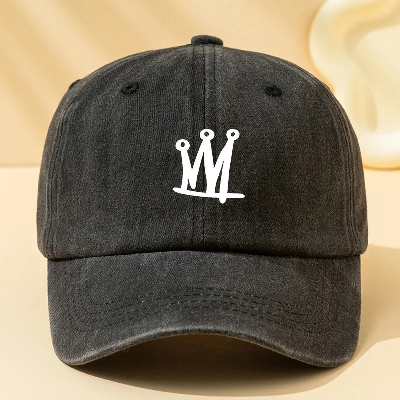 Washed Printed Baseball Cap Suitable for Men and Women