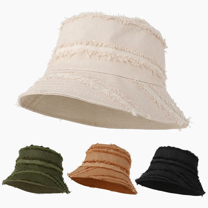Solid Color Double Sided Fisherman Caps Women Autumn Spring