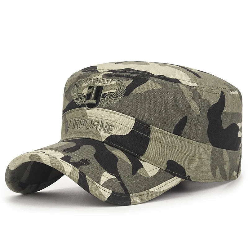 New Unisex Military Enthusiast  Flat Top Baseball Cap Men Women