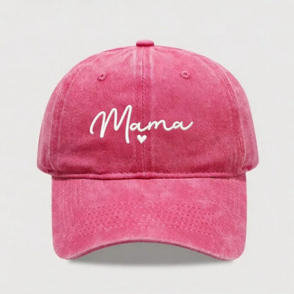Fashion Washed Cotton Mama Heart Caps