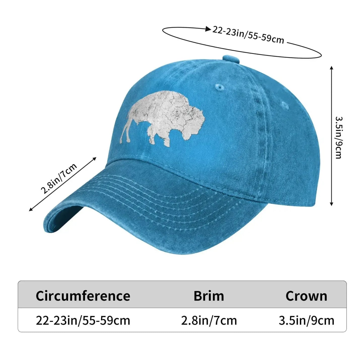Distressed Buffalo Retro Bison Animal Lover Gifts Cowboy Hat