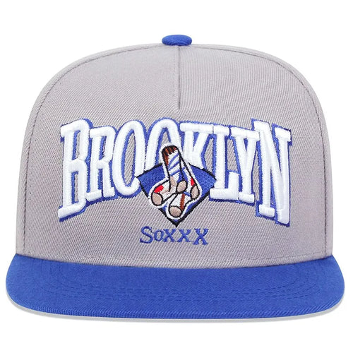 Brooklyn Socks Embroidery Snapback Cap Summer Leisure