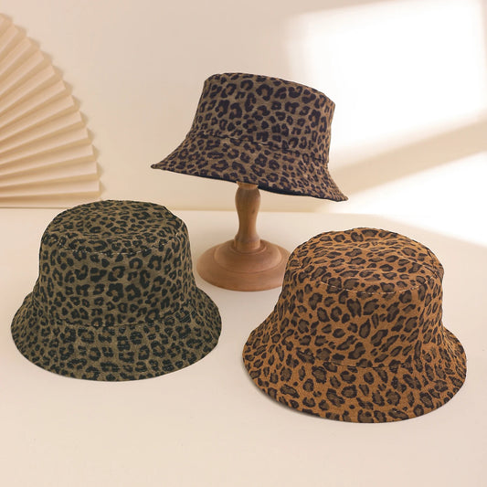 Fashion Leopard Print Wide Brim Fisherman Hat