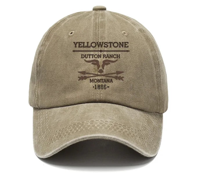 Washed Baseball Cap Print Adjustable Hat
