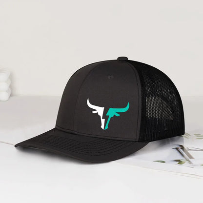 Bulls Logo Printed Mesh Cap Lightweight Breathable Adjustable Sun Hat Unisex Casual Cap