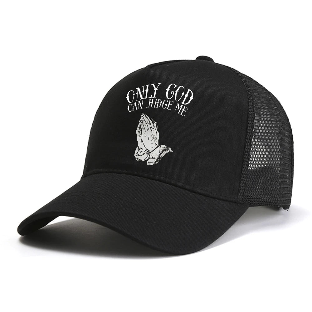 Only God can judge me Printed baseball cap Men's