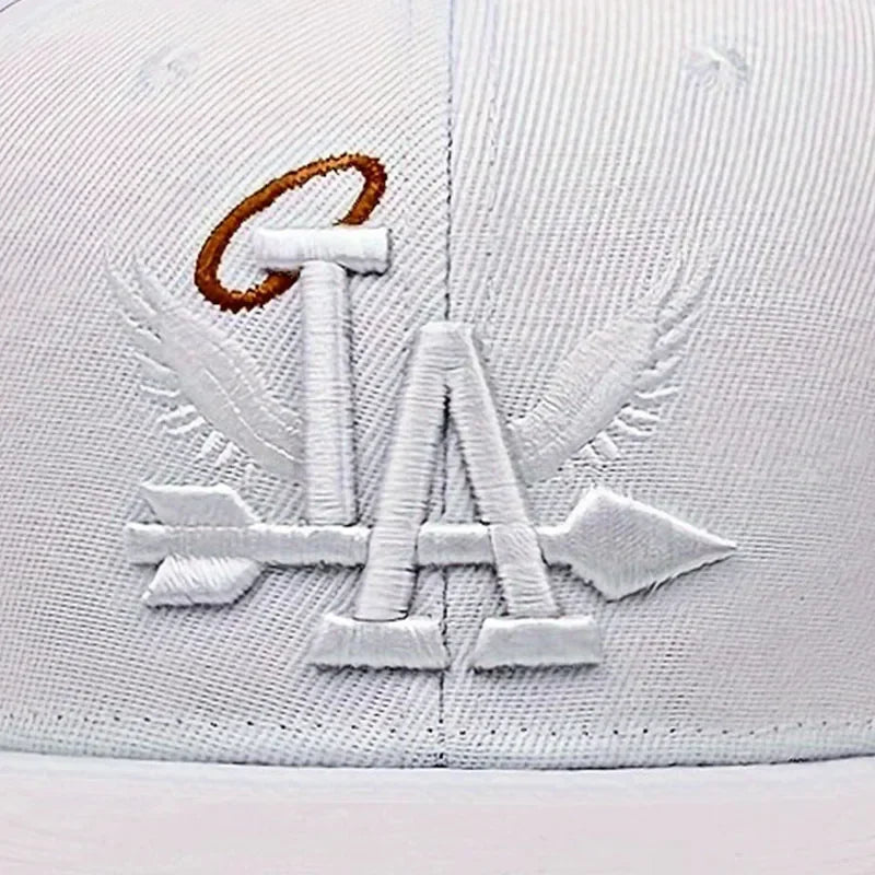 1/2/3/4PCS Fashion Unisex LA Embroidery Snapback Caps Los Angeles Angel Wings Hip Hop Caps