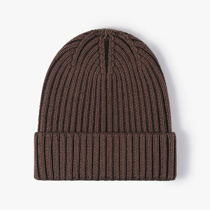 Men's Women Big Head Winter Brimless Head Wrapped Cotton Knit Cap