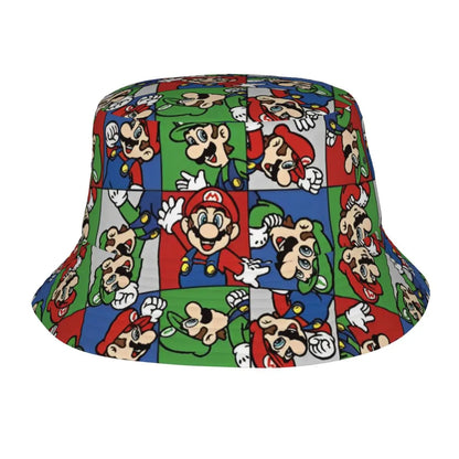 Street Princess Peach Lovely Bucket Hat Girl Outdoor Sports M-Mariod Fisherman Cap