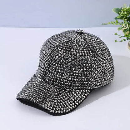 Trendy Full Diamond Handmade Design Baseball Cap